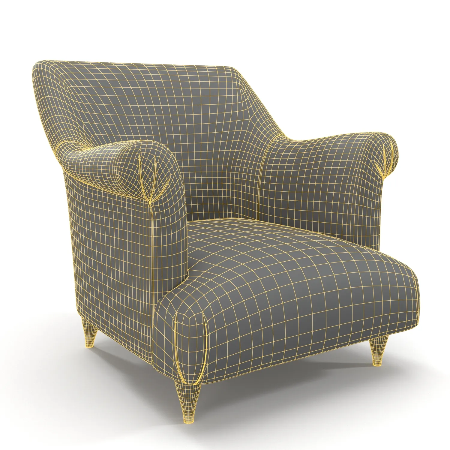 Goddard Armchair PBR 3D Model_07